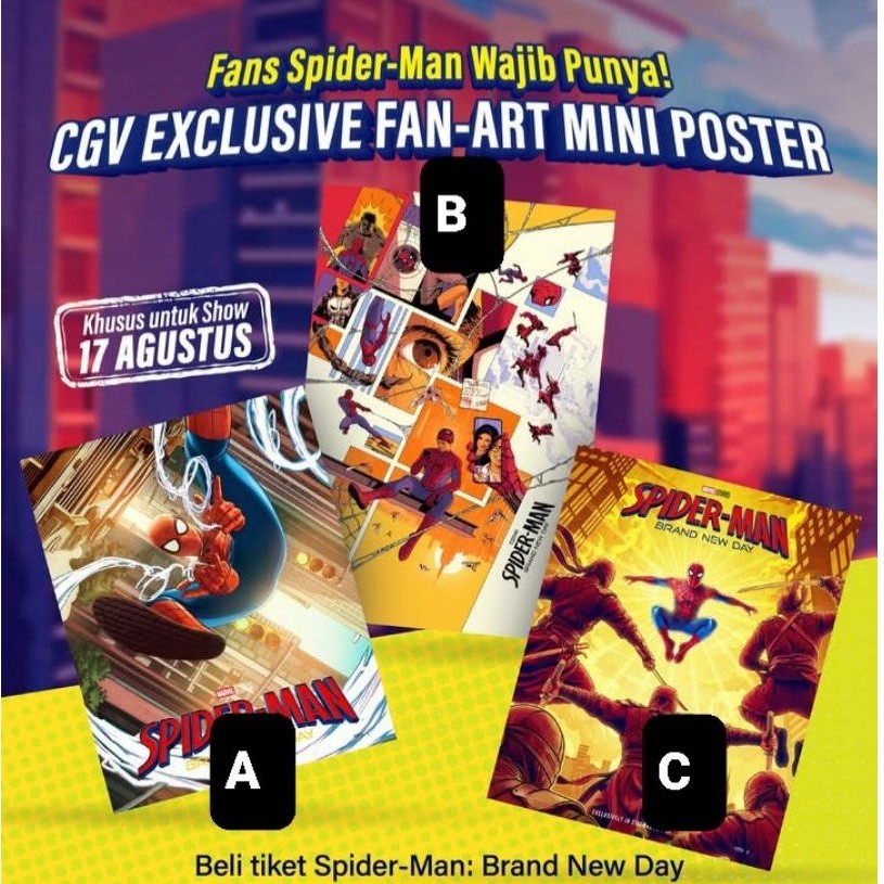 Spiderman Brand New Days exclusive fan art mini poster cgv