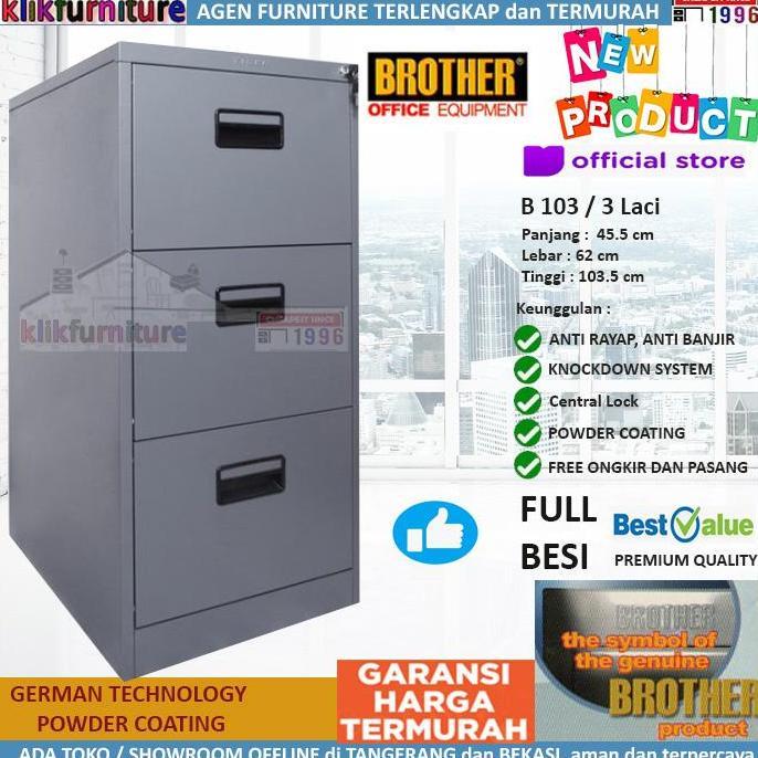 DISKON B 103 Brother Filling Cabinet Besi Kantor