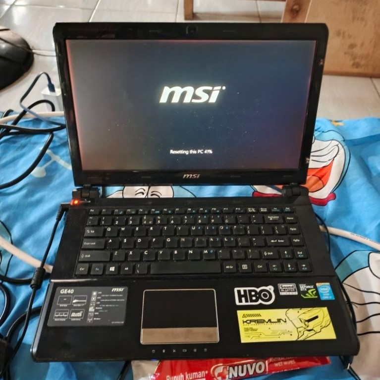 Laptop Gaming Bekas MSI GE40 Overheat SSD 256 GB RAM 8 GB