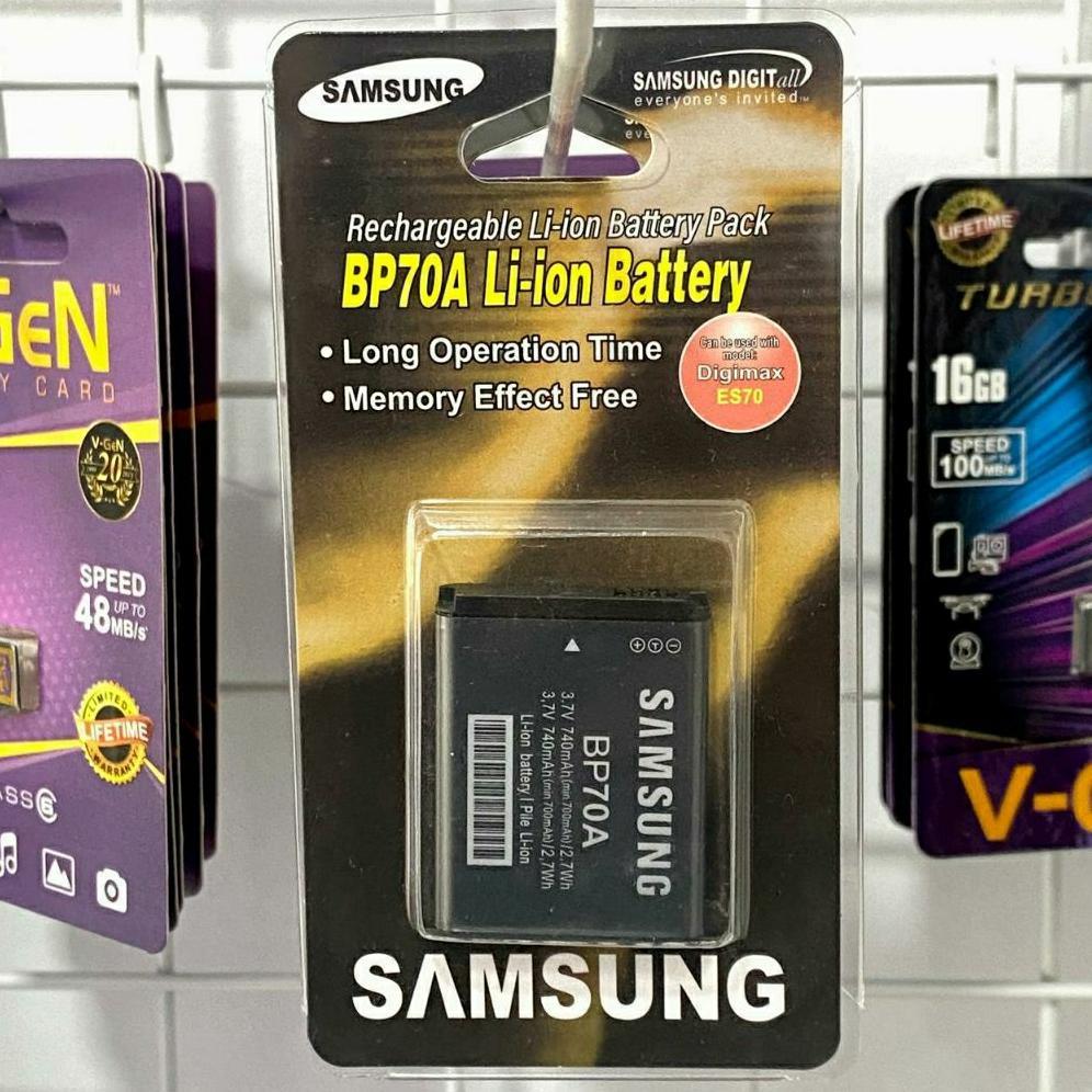 Baterai Kamera Digital Samsung SL60 ES65 PL80 ST70 TL105 WB30F DV150F AQ100 BP-70A Baterai