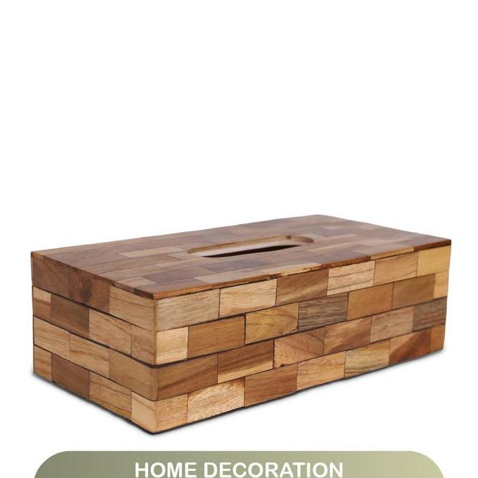 Kotak Tisu Kayu Estetik | Tempat Tisu Natural | Ukuran 24x12x7.5 cm | Dekorasi Rumah Minimalis