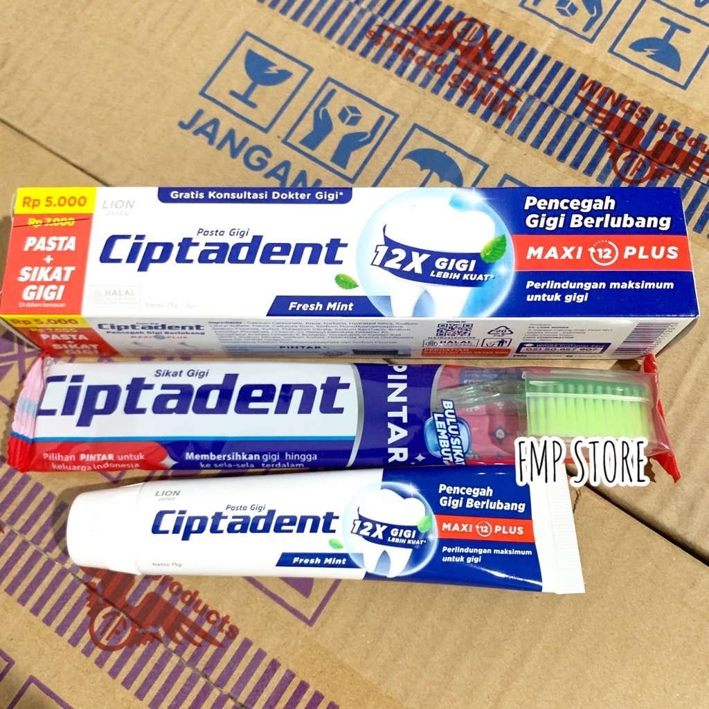 NEW  Ciptadent Pasta Gigi Free Sikat Gigi 75gr
