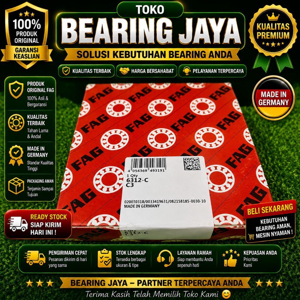 BEARING FAG 6312 C3 Germany