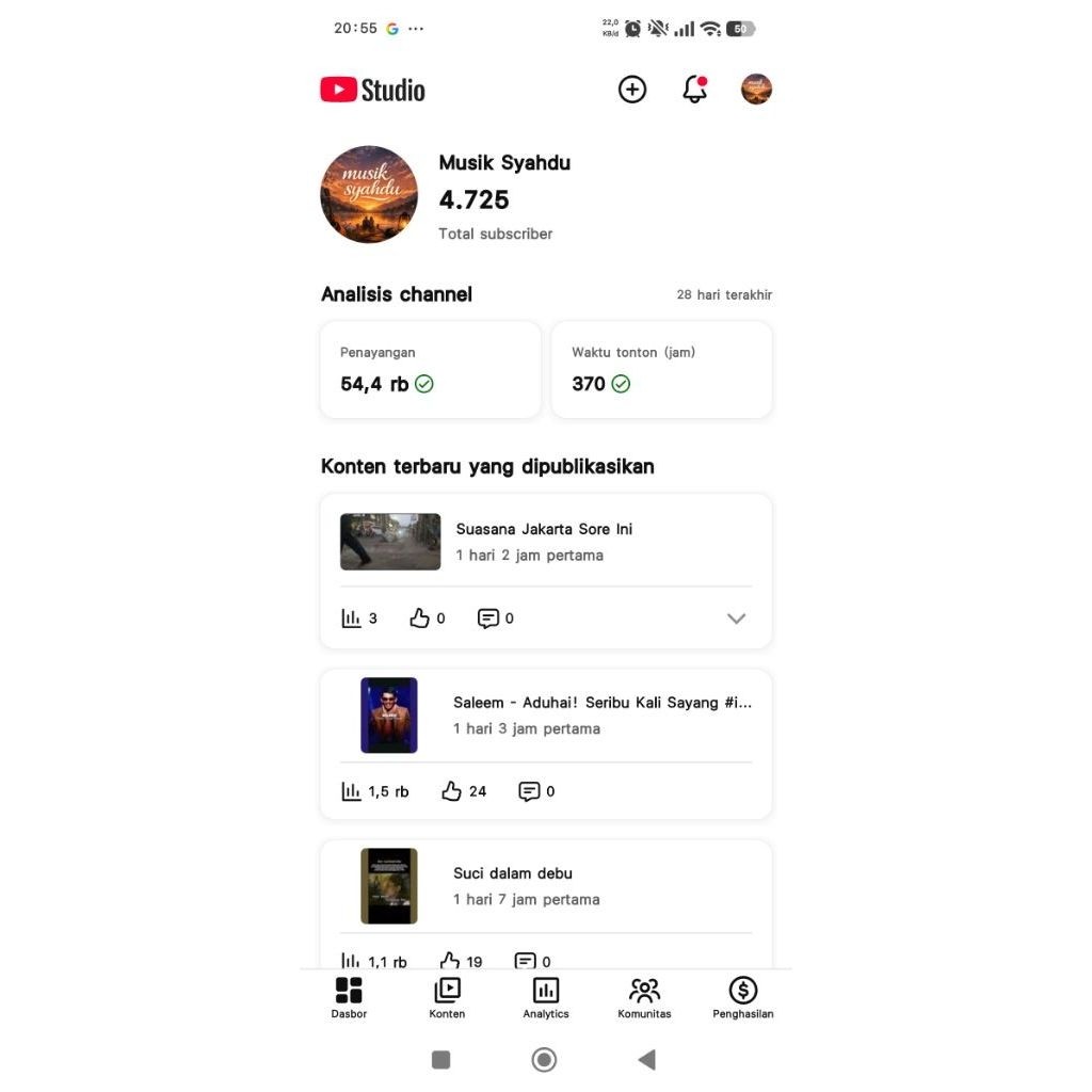 Channel YouTube Subscriber Murni