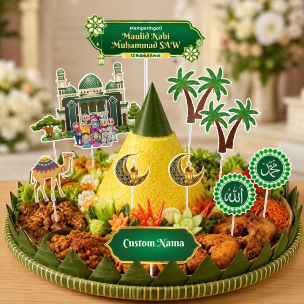 TOPPER MAULID NABI MUHAMMAD/TOPPER MAULID/TOPPER TUMPENG MAULID/HIASAN MAULID