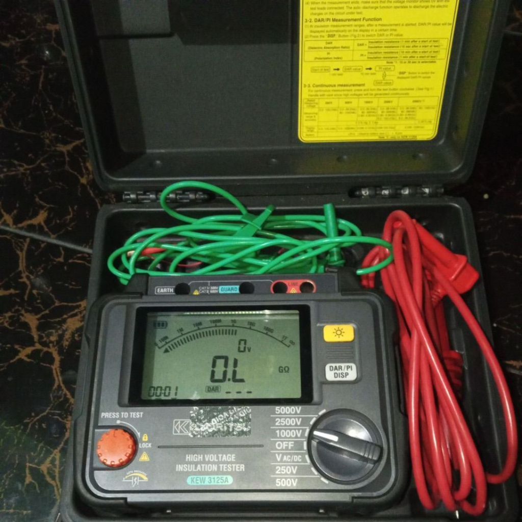 kyoritsu KEW 3125A HIGH VOLTAGE INSULATION TESTER 3125A second