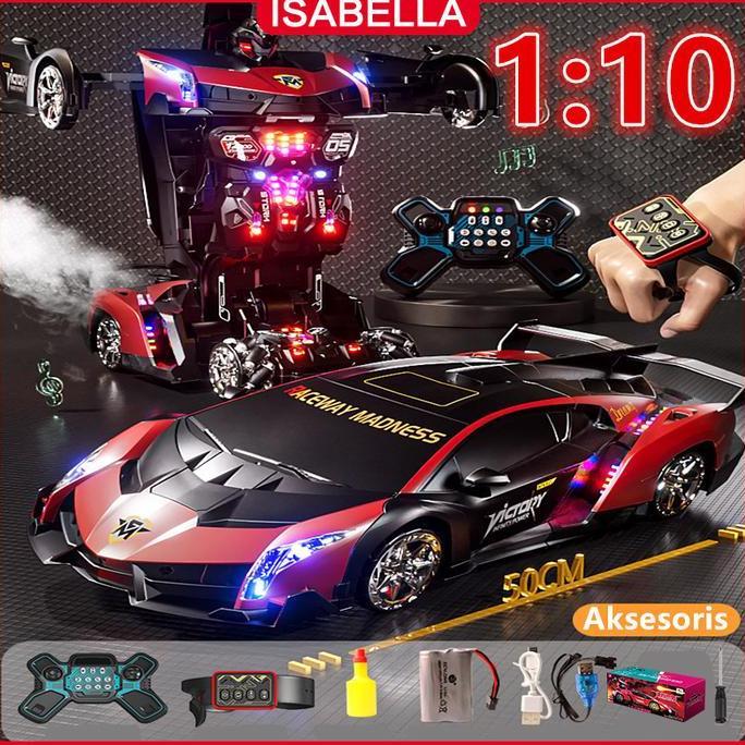ISABELLA Mainan Mobil Remote Control / RC Mobil Sport Car Robot Transform / Remote Deformation Robot