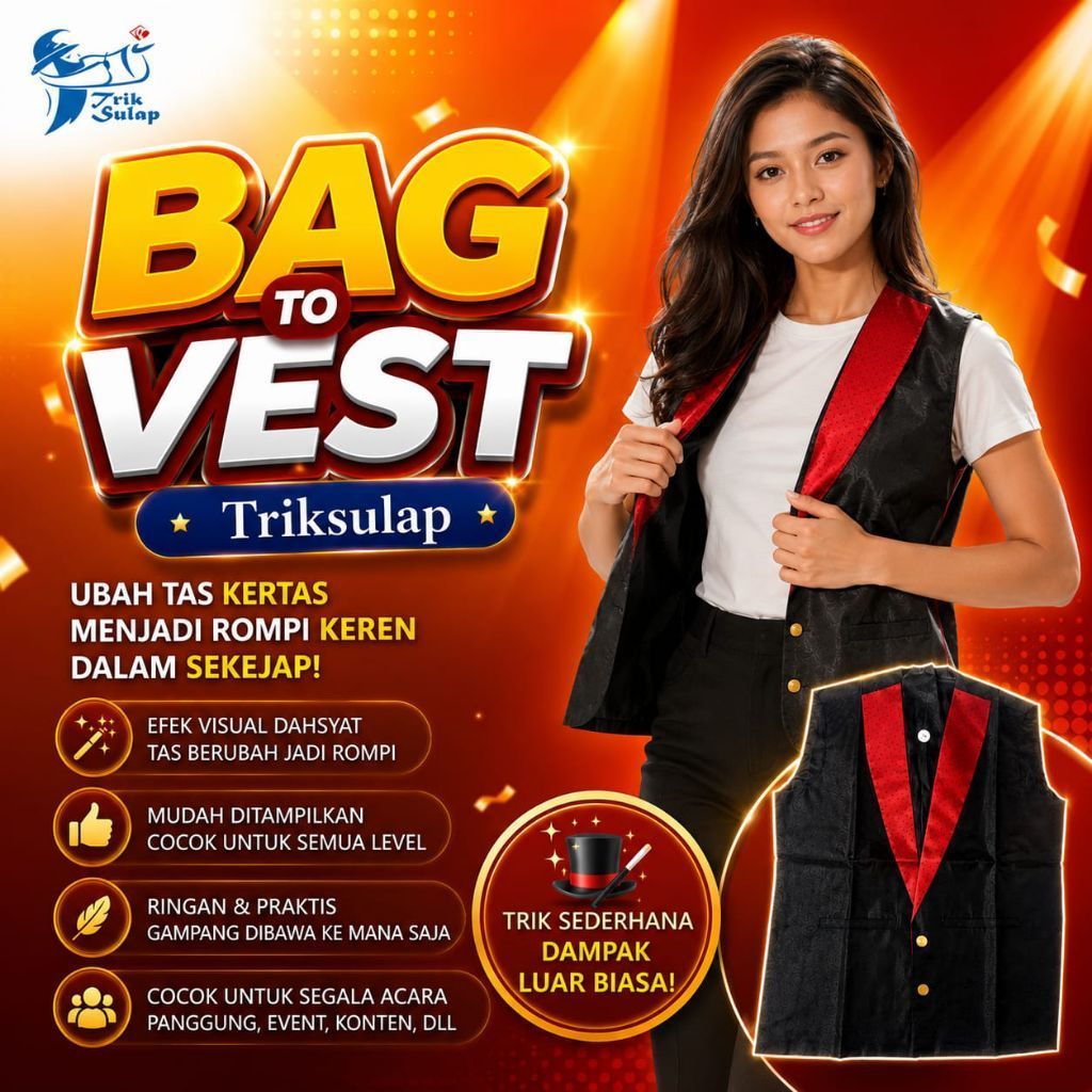 Alat Sulap Bag To Vest / Kantong Berubah Rompi