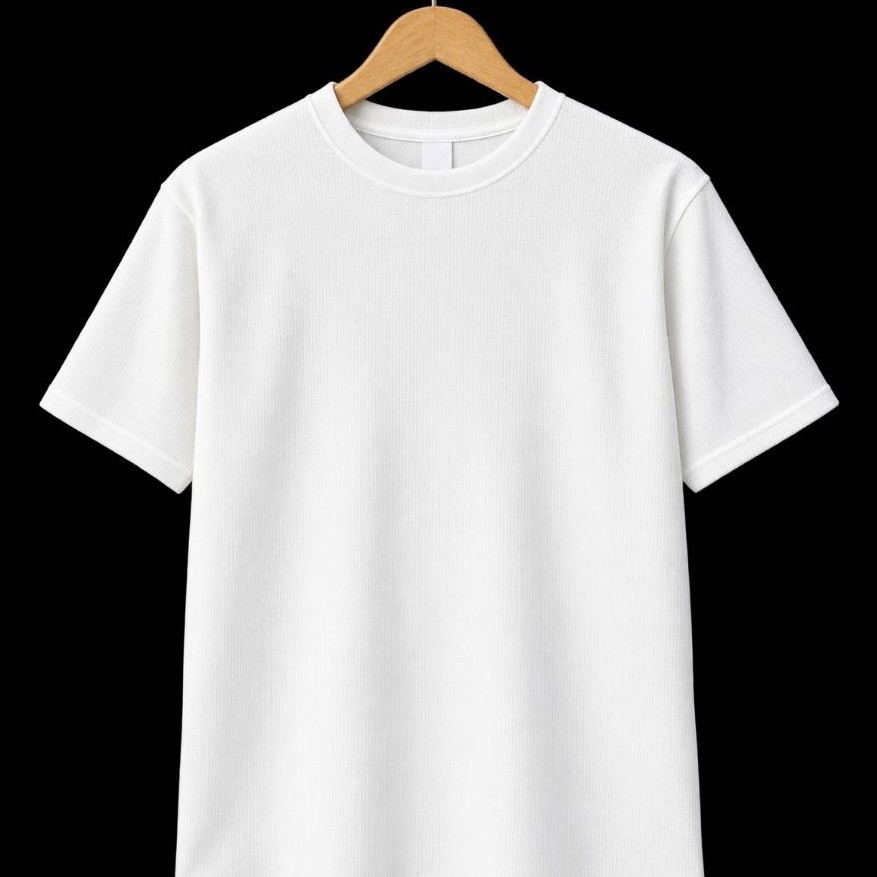 [COD]Kaos Polos Pria | Knit Soft rib | Tekstur Garis-Garis Vertikal Timbul