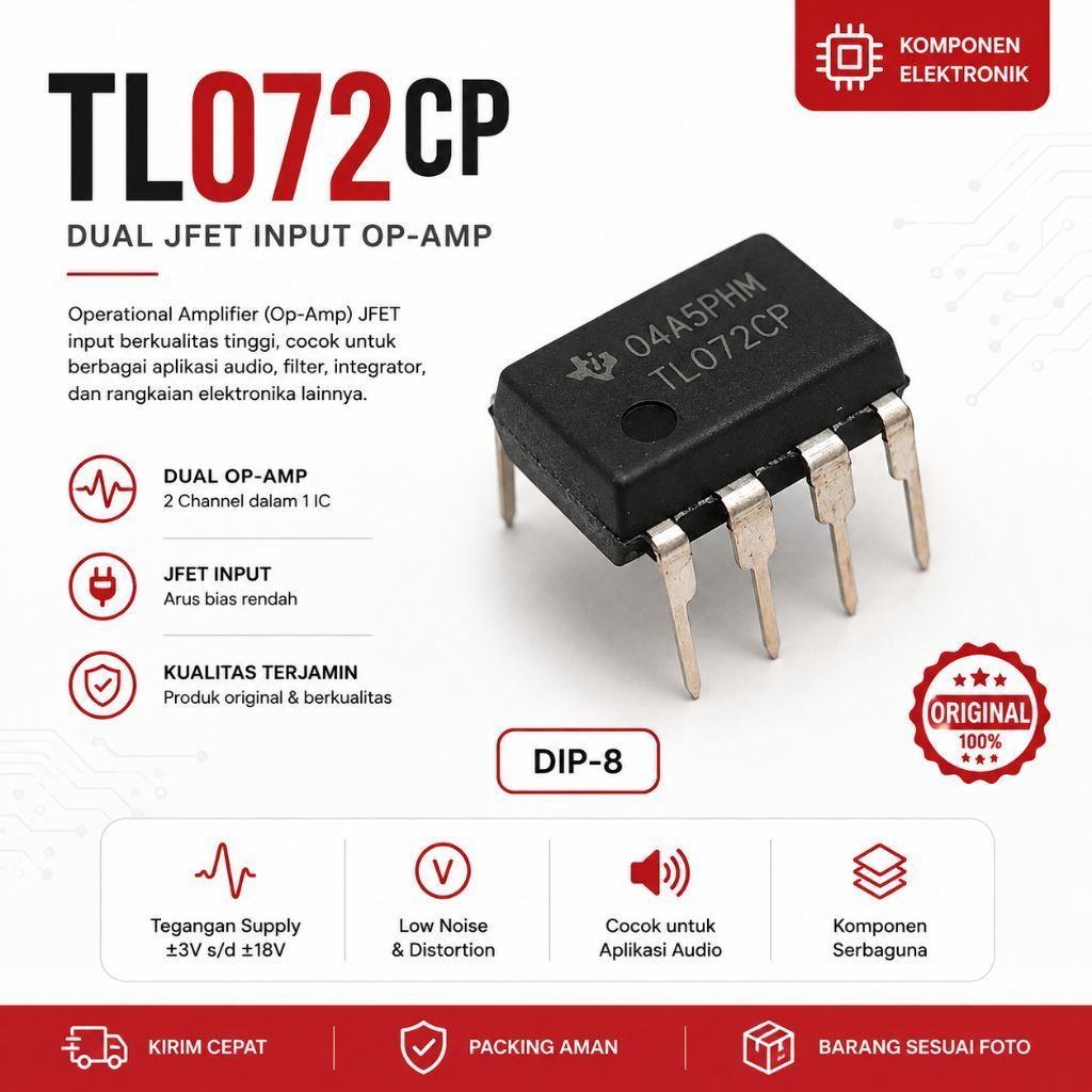 OpAmp TL072 TL072cp ic tl 072 IC komponen TL072