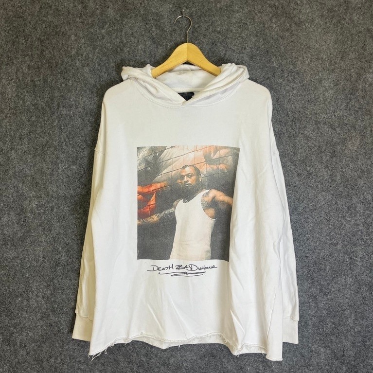 rare vlone “death B4 dishonor” white hoodie