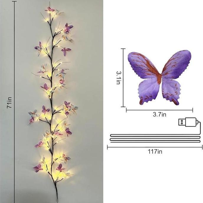 Dekorasi Dinding Lampu Sakura Pink Lampu Dekorasi LED Ekorasi Dinding Lampu Ambient Tidur Lampu Lamp
