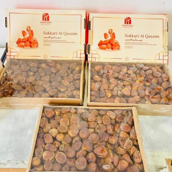 Fruits- Kurma Sukari 3Kg Wrapping Sukary Jumbo Al Qosim Wraping Algassim Castle Farms Sukariy Ruthob