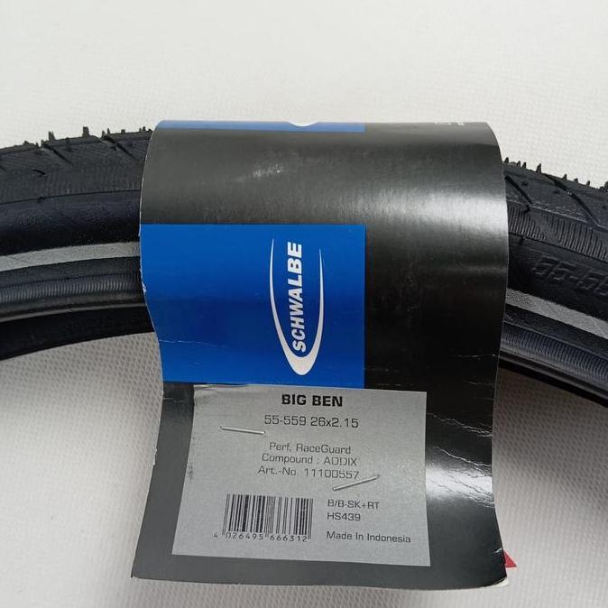 ban BIGBEN SCHWALBE 26 x 2.10 performance line MTB GRAVEL kevlar wired bicycle raceguard ADDIX seped