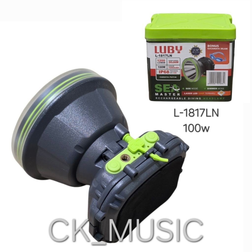 LUBY SENTER KEPALA SELAM L1817LN-100W 1200LUMEN L1816LN-80W 1000LUMEN HEADLAMP LUBY 1816 LUBY 1817 O