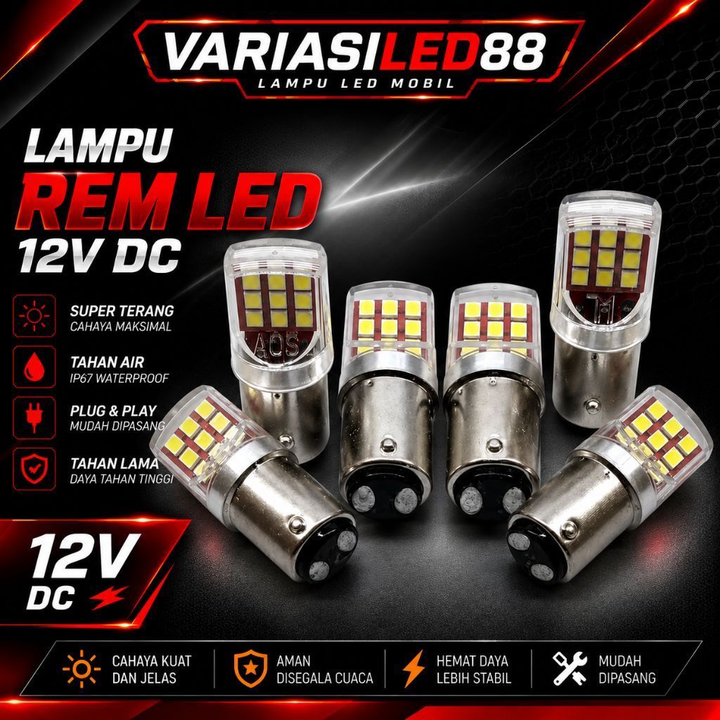 Lampu Led Rem Kedip 12V 18 Led Mika Rem Kedip Kedip