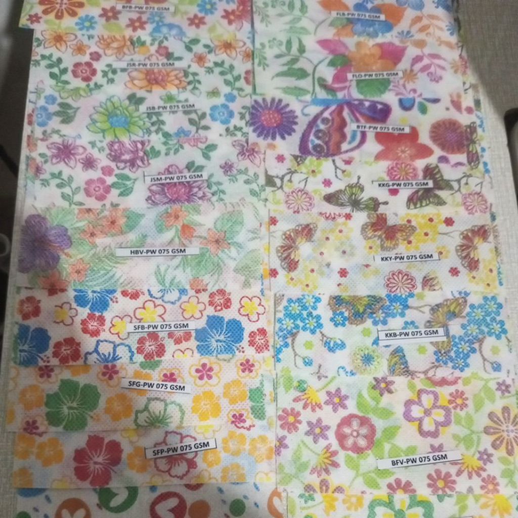 [1 ROL - 100 Meter] Kain Spunbond Motif Premium 75 GSM Lebar 160 cm - Bahan Buket Bunga & Furing Tas
