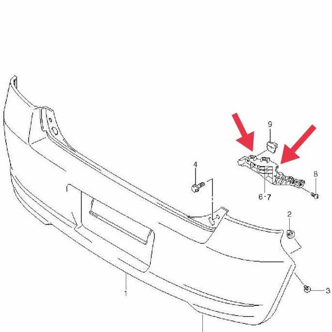 Bracket Breket Bumper Belakang Swift 2008 - 2011 Tipe ST original