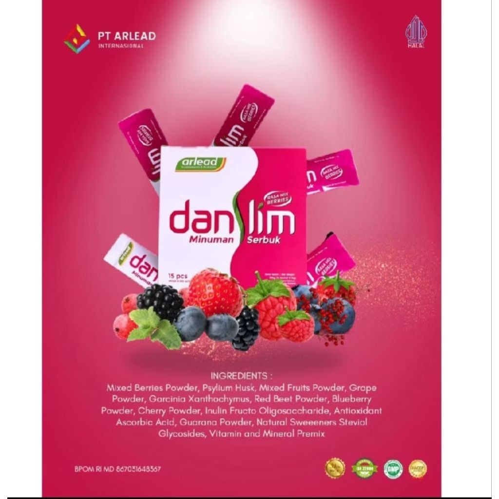 DANSLIM PELANGSING ORIGINAL ARLEAD/MINUMAN HERBAL UNTUK TEMAN DIET DAN MENGHALUSKAN KULIT