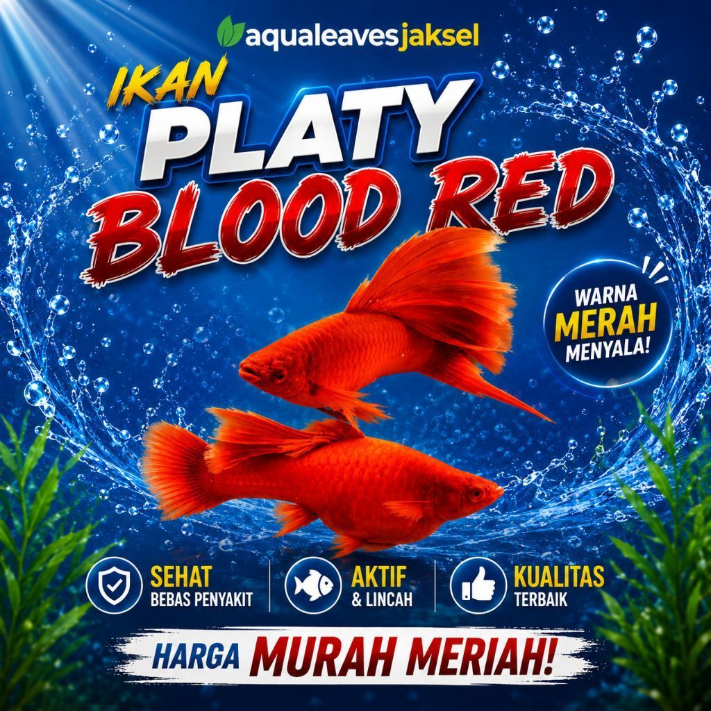 ikan platy blood red / red blood