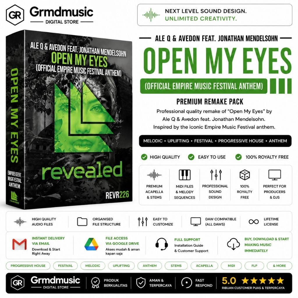 Ale Q & Avedon Ft. Jonathan Mendelsohn  Open My Eyes (FLP, WAV)  FL Studio project, FL Studio Remake