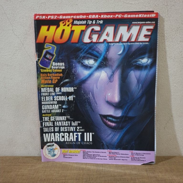 Majalah Game Lokal Hotgame Edisi 73 cover Warcraft + BONUS GAMEBOY COLOR
