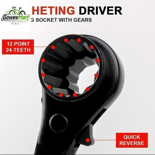 Kunci Ring Rachet Skafolding Torsi 2 Arah Bolak-Balik Rachet 17-27MM Torsi Torque Kombinasi
