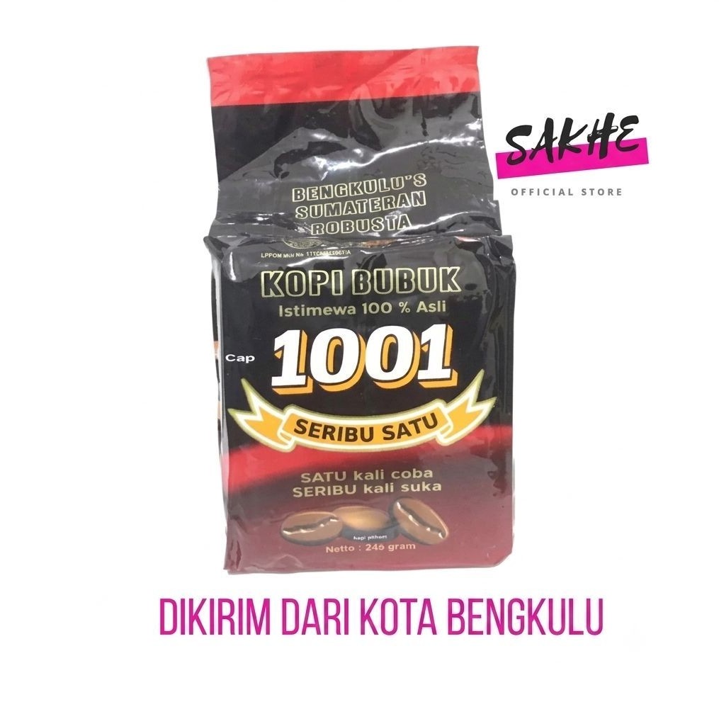 Kopi Bubuk 1001 asli Bengkulu (245 gr)