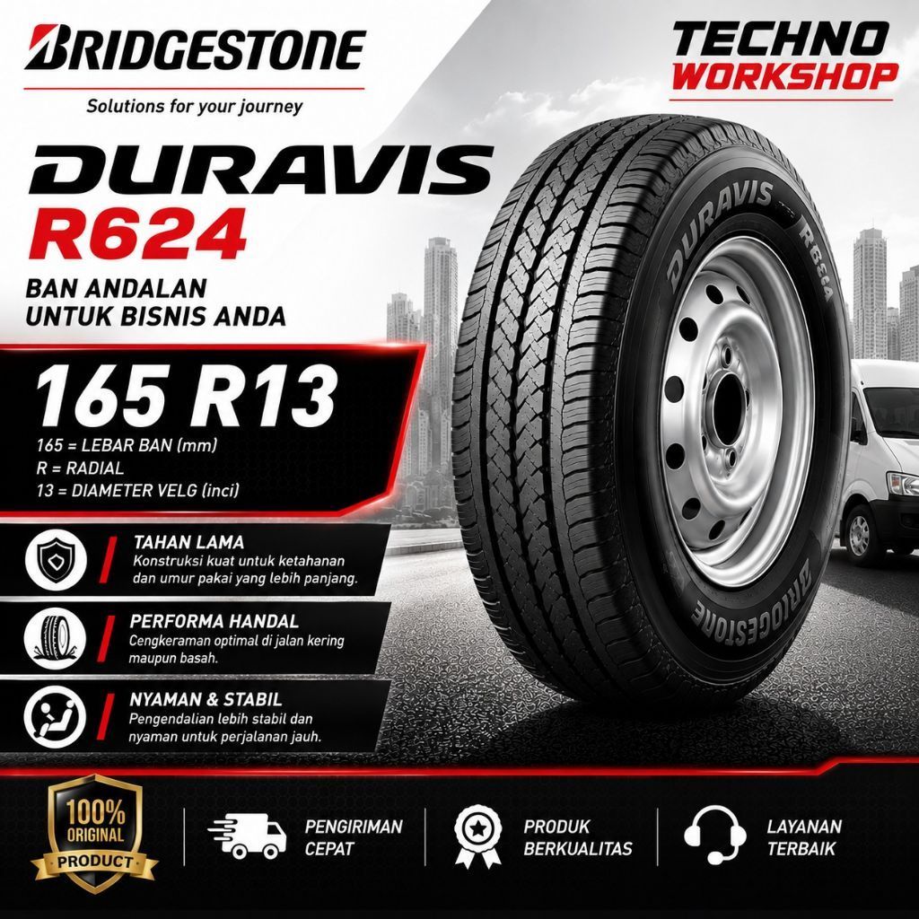 BRIDGESTONE DURAVIS R624 165 R13 094R