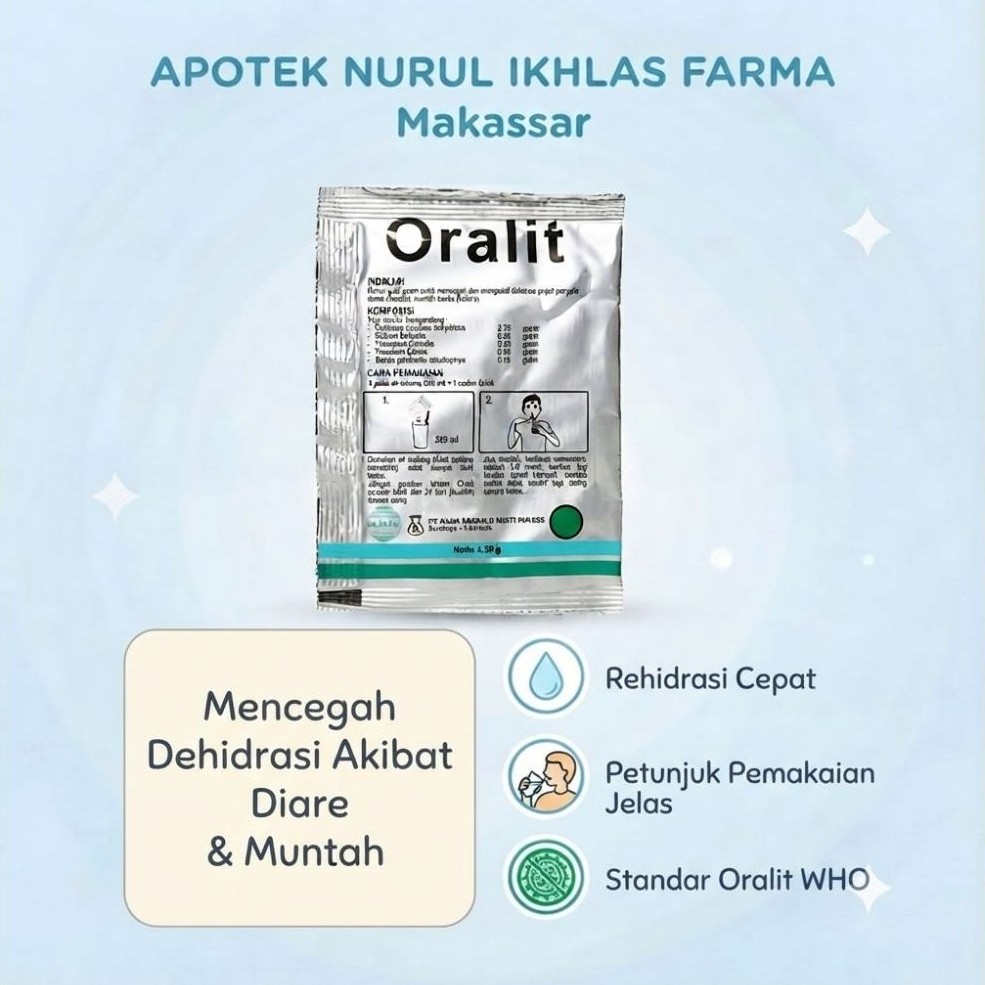 Oralit 1 Sachet - Serbuk Elektrolit untuk Atasi Dehidrasi Anak