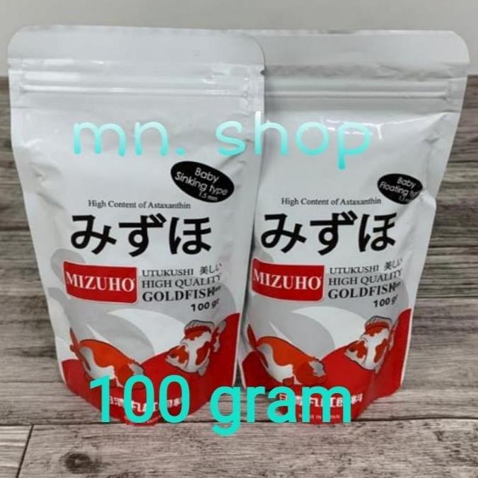 Arwana- Mizuho Goldfish Baby 100 Gram/Floating/Sinking/Pelet Ikan Mas