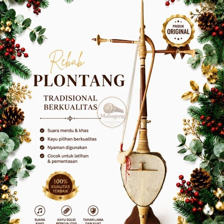 Rebab Plontang Gamelan Jawa Kayu | Rebab Karawitan Tradisional | Paket Lengkap