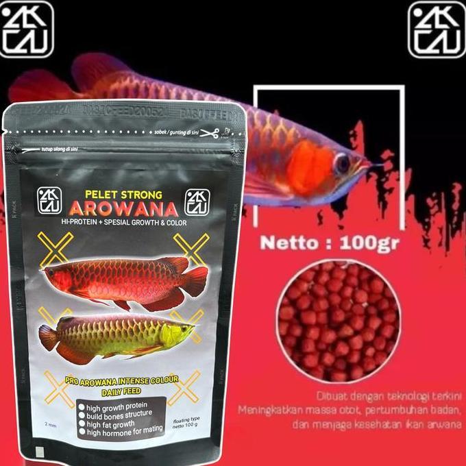 Arwana- Pelet Ikan Arona Arna Super Red Golden Red Silver Red