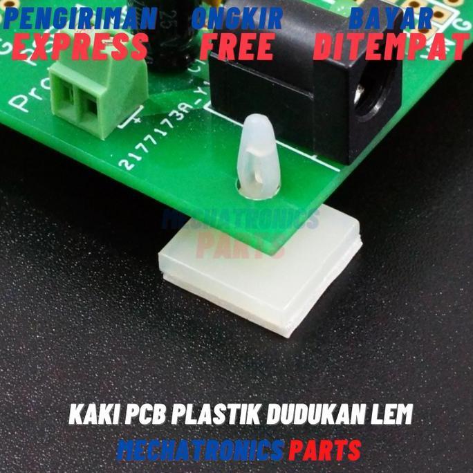 Kaki Pcb Plastik Dudukan Lem Spacer Penjepit Stiker Self Adhesive