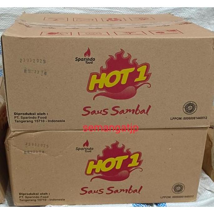 baracsinglethones - saus sambal hot 1 perdus isi 20 pack @24 sachet - sauce kecap saos makanan pedas