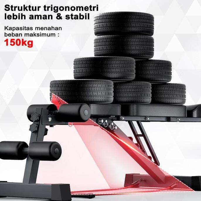 Hutavia_Store - Nicego New Bench Press Adjustable Multi Sit Up Bench 2-In-1 High Pull Down Weightlif
