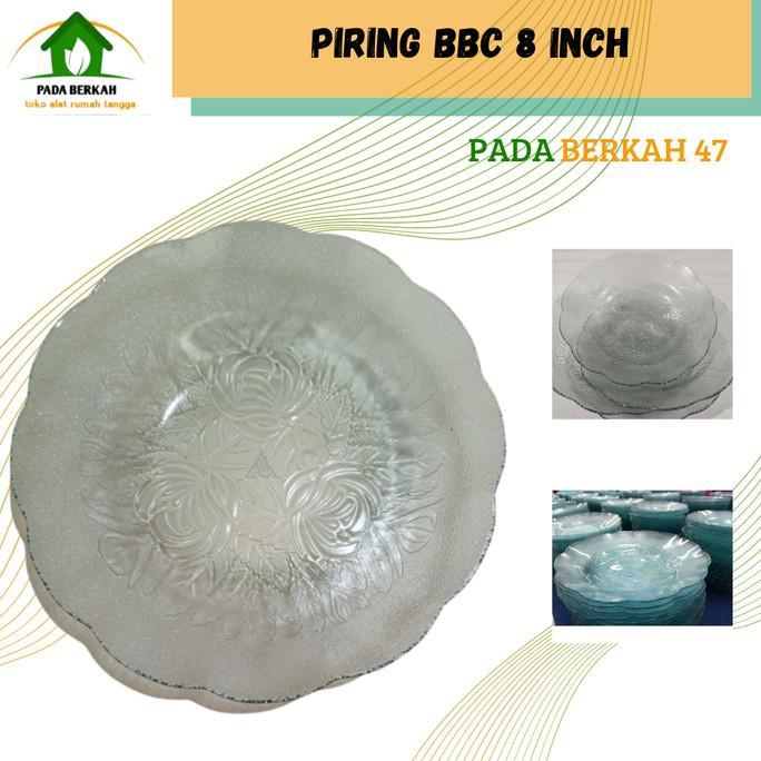 Piring Makan Kaca 1 Lusin Piring Beling Motif Piring Makan Bening Bahan Kaca