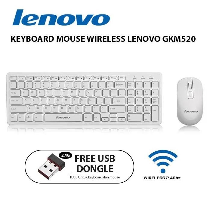 PAKET KEYBOARD LENOVO WIRELESS+MOUSE LENOVO WIRELESS COMBO SET GKM520
