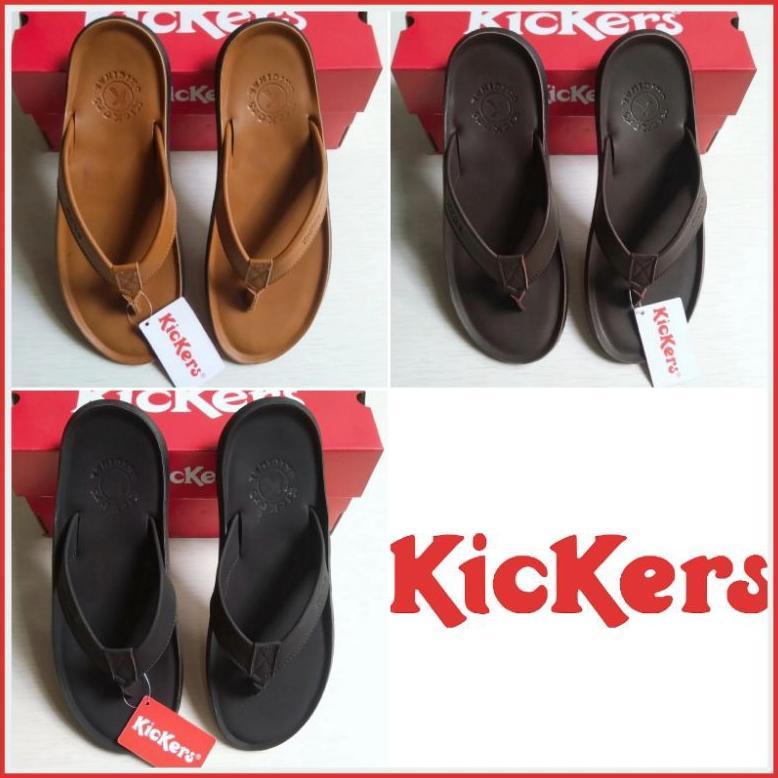 EXCLUSIVE sandal kickers pria - sandal jepit kickers kulit - sandal Japit pria kickers Original Kuli