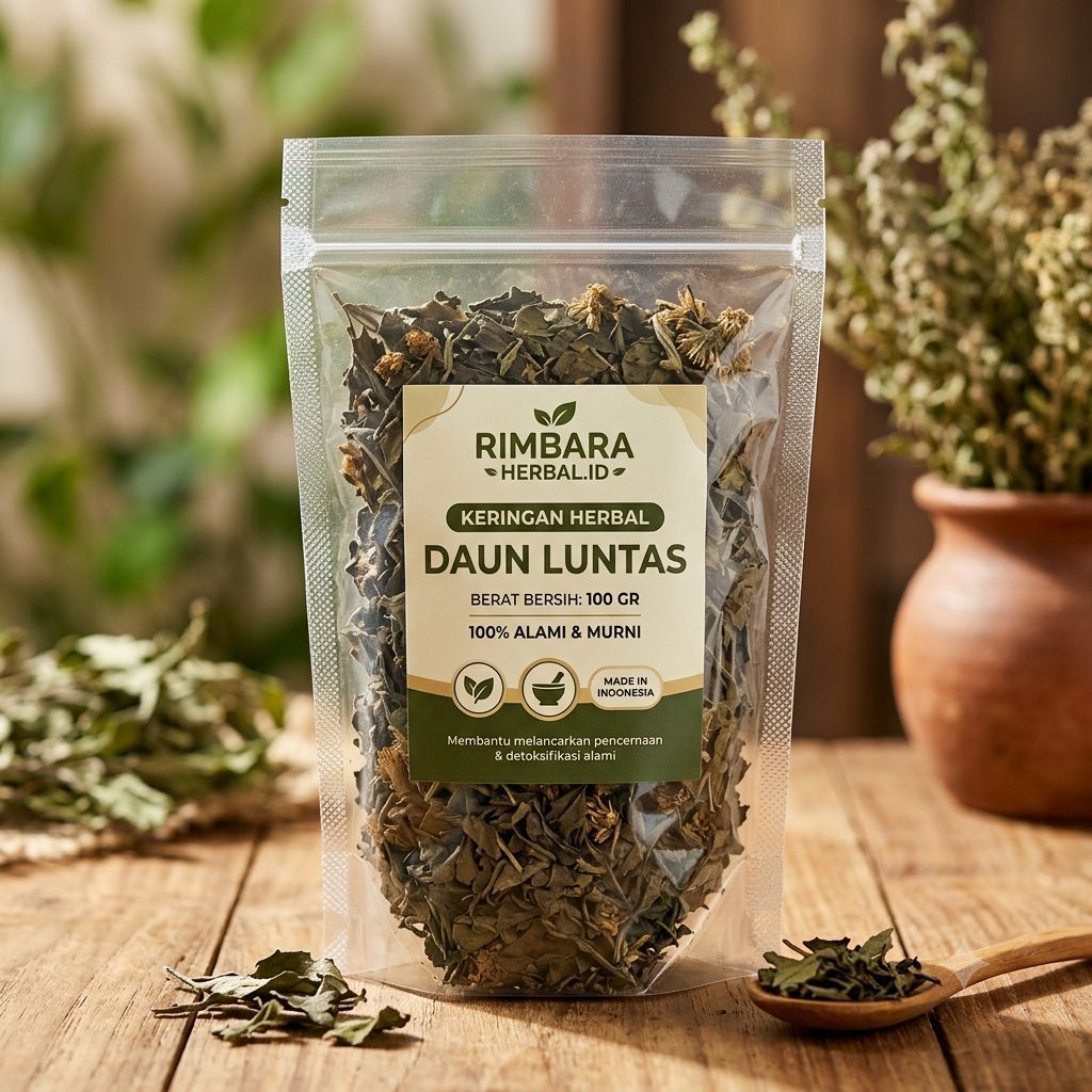 Daun Luntas Kering 100gr | Keringan Herbal Daun Luntas Alami | Rimbaraherbal.id
