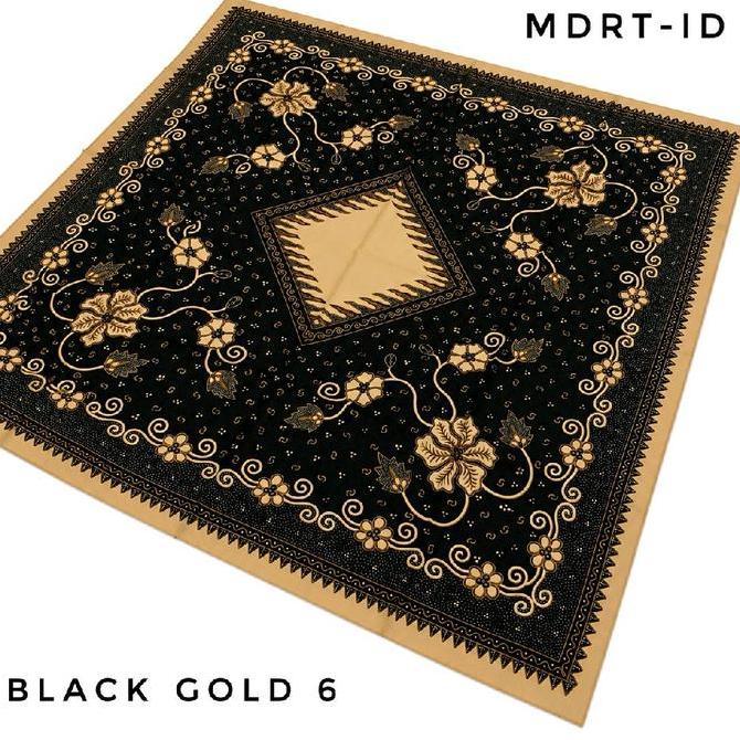 Udeng Iket Kepala Batik Lembaran KJ Coklat 2 Bahan Katun Tebal Halus Ukuran 100x100cm Praktis & Mura
