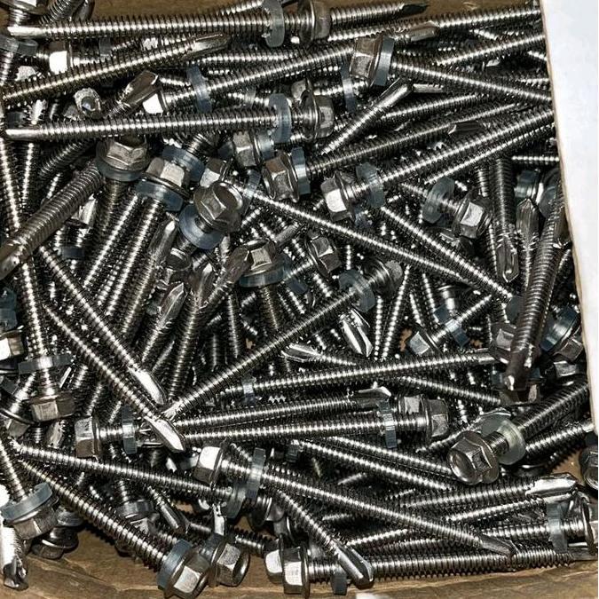 skrup roofing stainless 304 12x65 roofing screw ss304 12 x 65 diameter 5mm 500pc