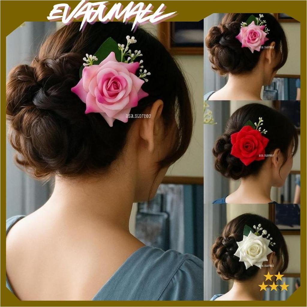 Tusuk Konde Bunga Mawar/Tusuk Konde Rambut Sanggul AS Sale