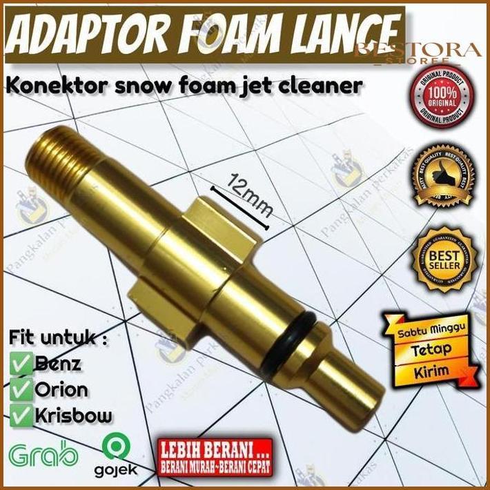 ADAPTOR FOAM LANCE / SAMBUNGAN NOZZLE FOAM LANCE BENZ,ORION,KRISBOW FREE ONGKIR