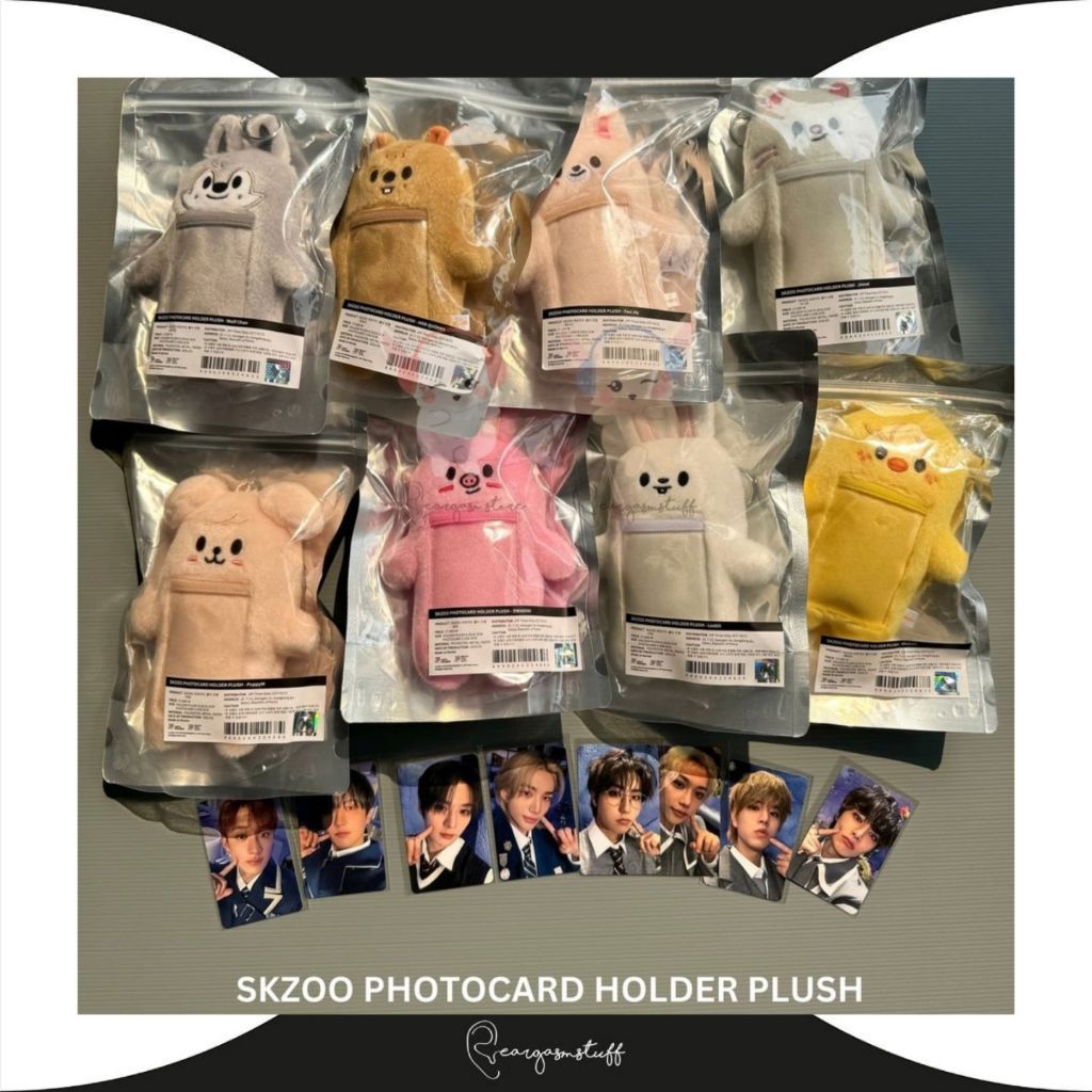 STRAY KIDS SKZOO PHOTOCARD HOLDER PLUSH DOLL OFFICIAL MERCHANDISE MD