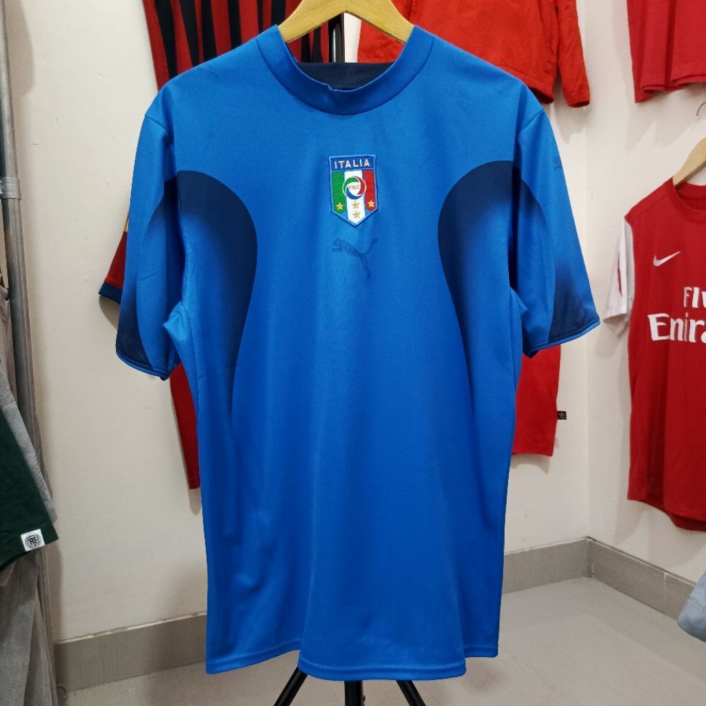 Kaos Jersey Puma Italy Italia Home 2006 4 Star Size M Original Authentic