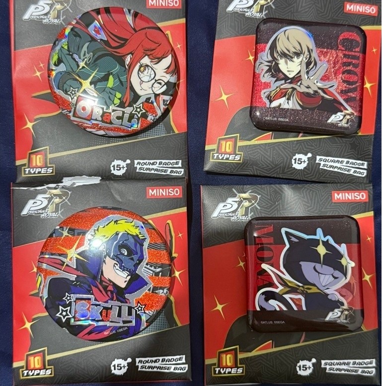 [OFFICIAL READY STOCK] Persona 5 Royal X Miniso Pin Badge [Selected]
