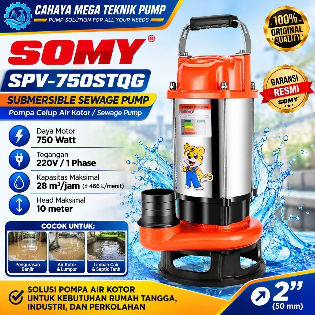 pompa celup somy SPV-750STQG 2" sewage pump