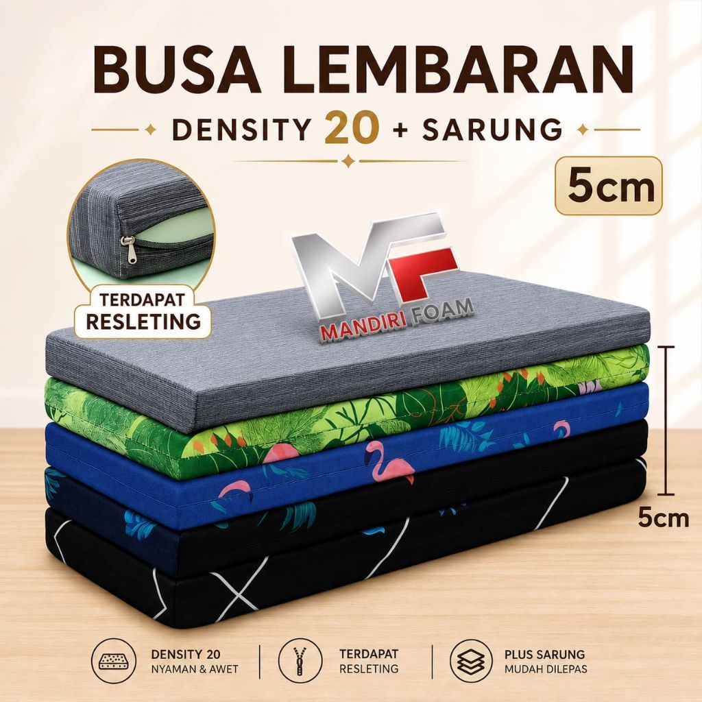 Busa Lembaran Serbaguna Density 20 Tebel 5 cm Busa Lesehan Busa Alas Sofa Busa Alas Kursi