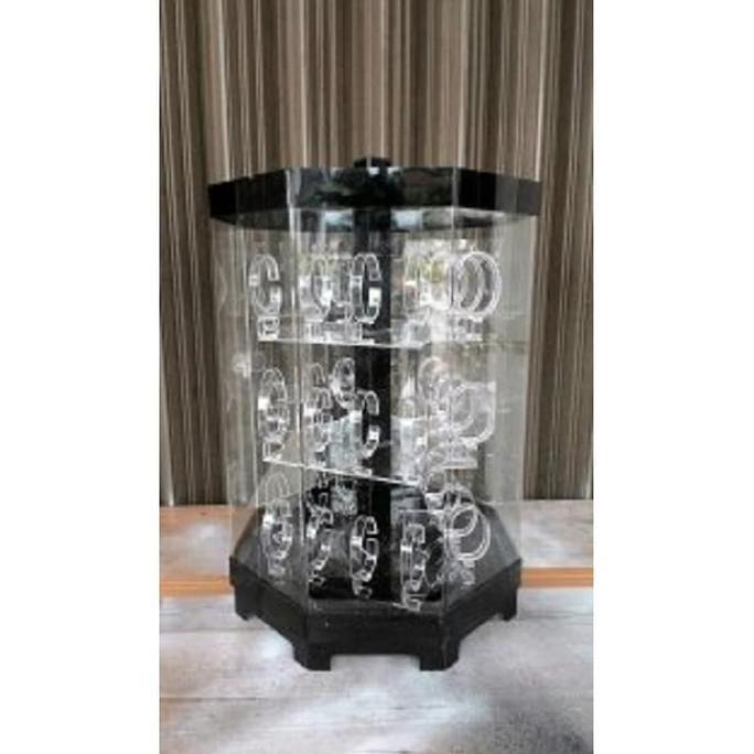 Display jam tangan putar/acrylic jam tangan/tempat jam tangan murah WUS